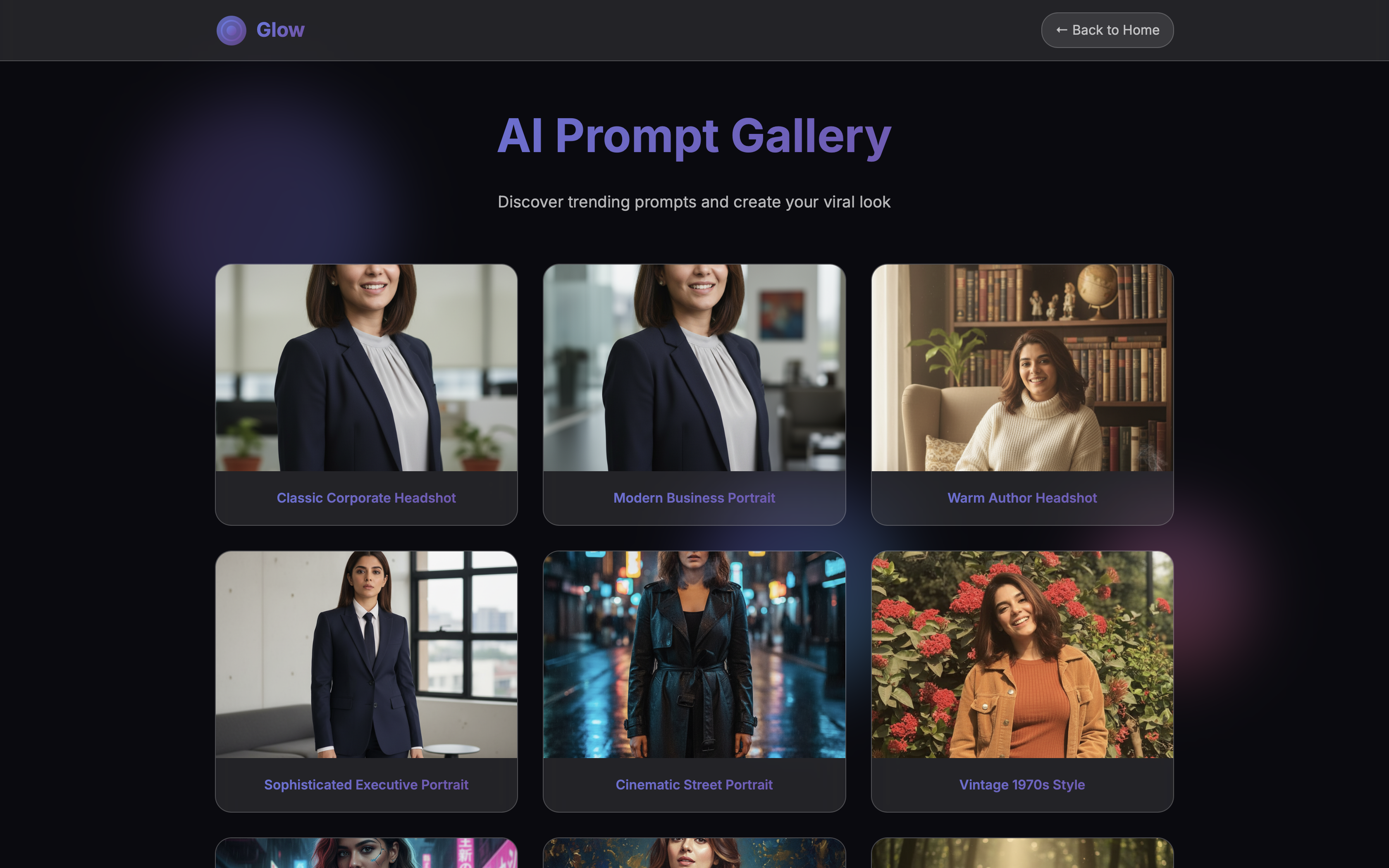 GLOW - AI Photo Transformation